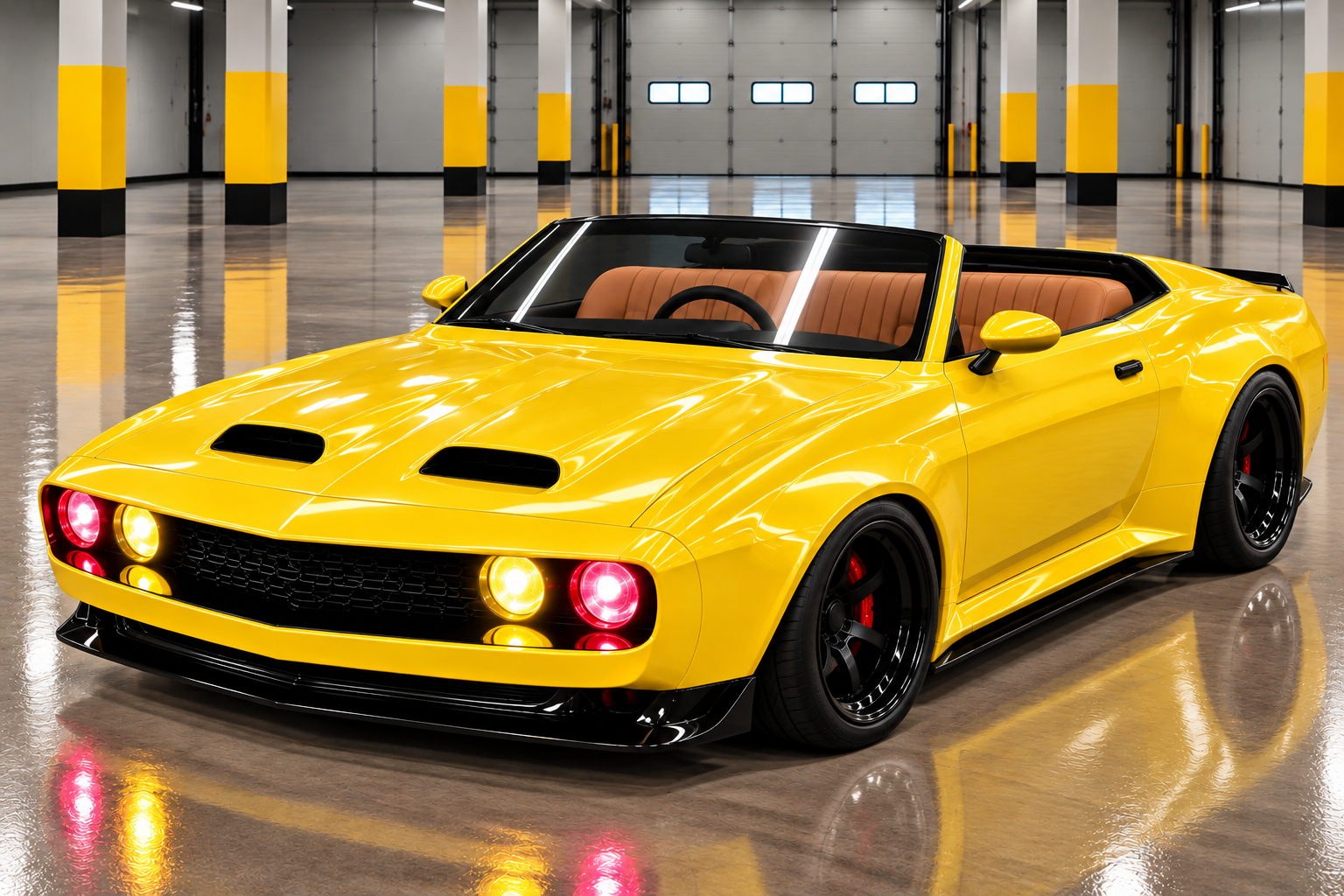 Yellow convertible kart